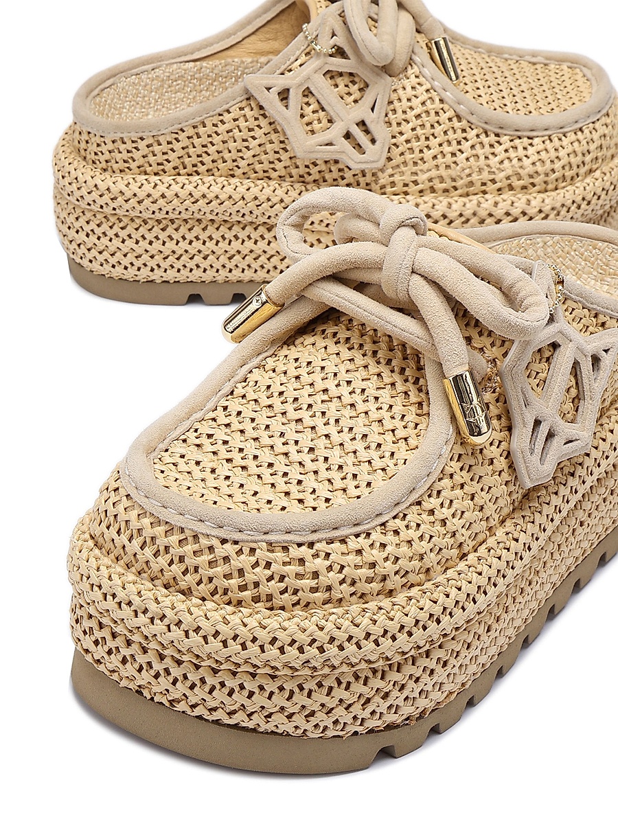 NAKED WOLFE 厚底サンダル Naked Wolfe - Women's Blizzard Rafia Slip-Ons