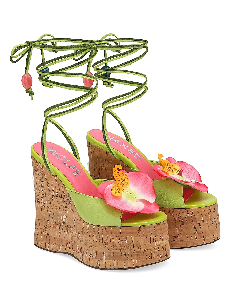 Naked Wolfe - Women's Sunflower Kid Suede Wedges