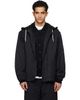 nanamica nanamica Black OOAL Nylon Twill Hooded Jacket - 1