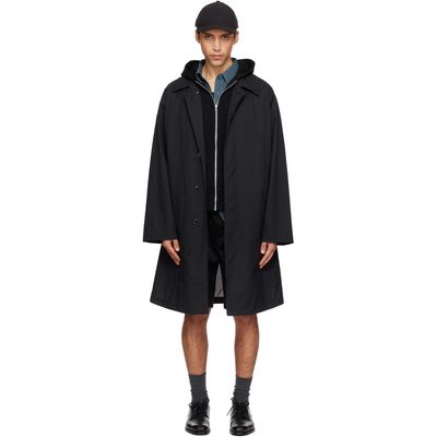 nanamica nanamica Black Packable Balmacaan Coat