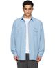 nanamica nanamica Blue OOAL Regular Collar Chambray Shirt - 1