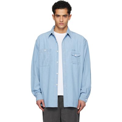 nanamica nanamica Blue OOAL Regular Collar Chambray Shirt