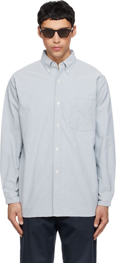 nanamica nanamica Gray Button Down Wind Shirt