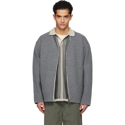 nanamica nanamica Gray OOAL 5G Zip Cardigan