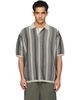 nanamica nanamica Gray OOAL Knit Sweater Polo - 1