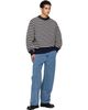nanamica nanamica Navy & Off-White Mock Neck Stripe Sweater - 4