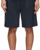 nanamica nanamica Navy Double Pleated Chino Shorts - 1