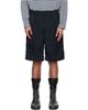 nanamica nanamica Navy OOAL ALPHADRY Double Pleat Shorts - 1