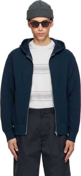 nanamica nanamica Navy Zip-Up Thermal Hoodie