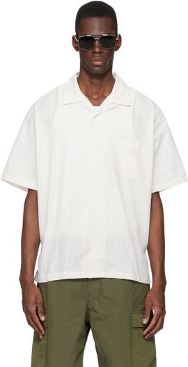 nanamica nanamica Off-White Open Collar Panama S/S Shirt