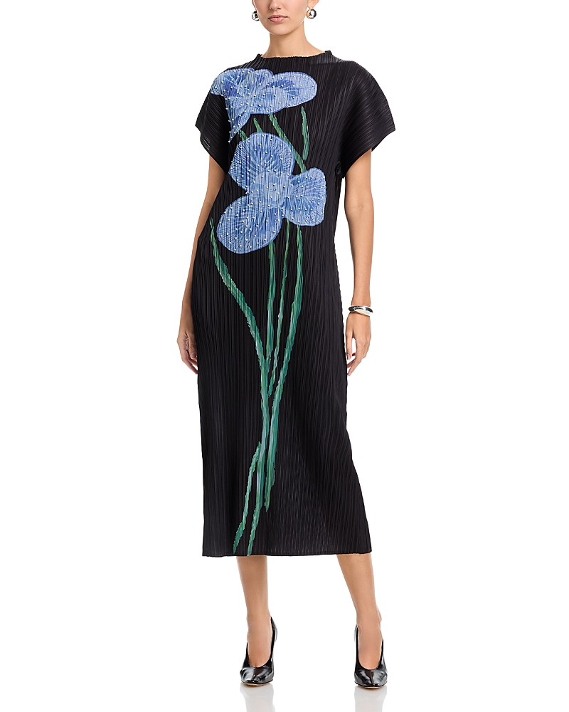 nancy yang ruffled sheer sleeve dress Nancy Yang Floral Dress