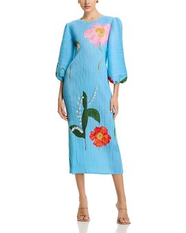 Nancy Yang Nancy Yang Crinkled Puff Sleeve Dress