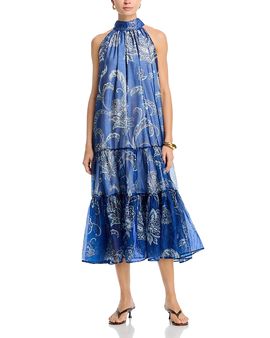 Nancy Yang Nancy Yang Paisley Halter Midi Dress