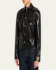 Nanushka Bogna Long-Sleeve Alt-Leather Shirt - 2