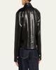 Nanushka Bogna Long-Sleeve Alt-Leather Shirt - 4