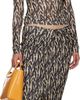 Nanushka Nanushka Beige & Black Marya Midi Skirt - 4