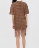 Nanushka Nanushka Benigna Dress Tan/White/Black Stripe - 3