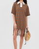 Nanushka Nanushka Benigna Dress Tan/White/Black Stripe - 5