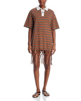 Nanushka Nanushka Benigna Fringe Hem Polo Dress