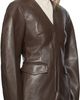 Nanushka Nanushka Brown Erina Regenerated Leather Blazer - 2