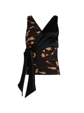 Nanushka Women's Grow Neca Draped Printed Top