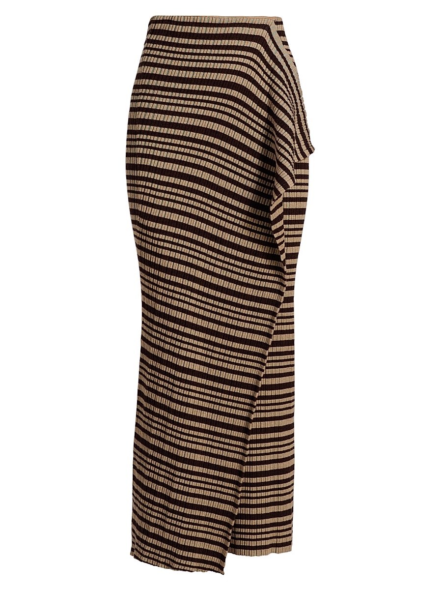 Nanushka - Women's Grow Nitsa Striped Wool-Blend Midi-Skirt