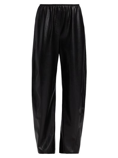 Nanushka Women's Reflections Zoela Faux-Leather Barrel-Leg Pants
