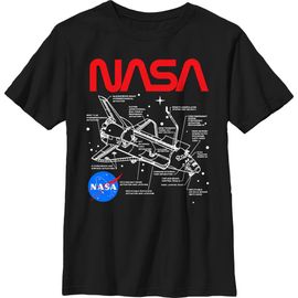 NASA NASA Boys' Schematic Logo Graphic Graphic Short Sleeve T-Shirt