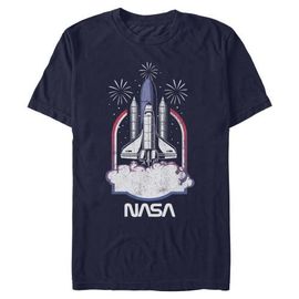 NASA NASA Men's Distressed Rocket Launch Short Sleeve Graphic T-Shirt
