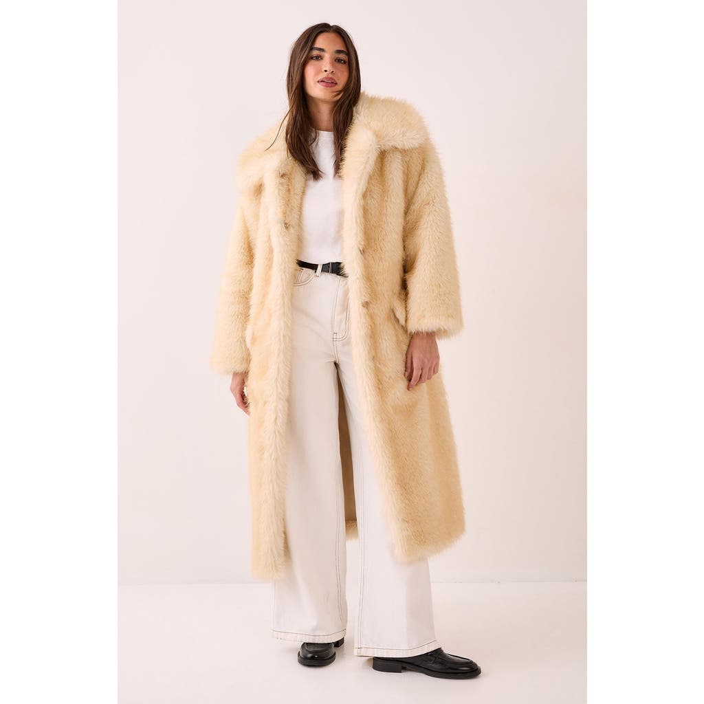 NASTY GAL NASTY GAL Belted Tipped Faux Fur Coat