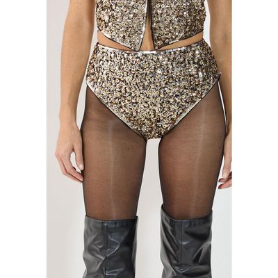 NASTY GAL NASTY GAL Cluster Hand Embellished Booty Shorts
