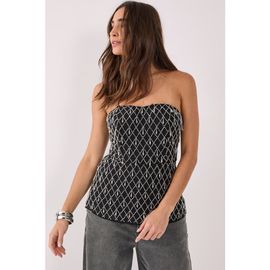 NASTY GAL NASTY GAL Droplet Embellished Longline Bustier Top