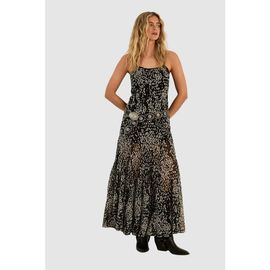 NASTY GAL NASTY GAL Spot Godet Hem Strappy Maxi Dress