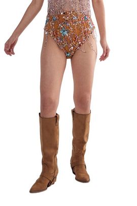 NASTY GAL NASTY GAL Star Embellished Tassel Booty Shorts