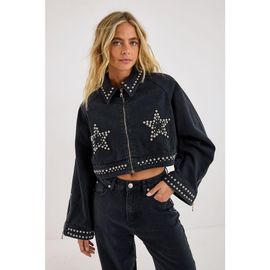 NASTY GAL NASTY GAL Studded Denim Jacket