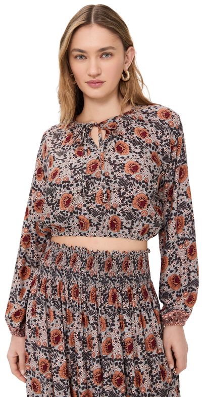 Natalie Martin Collection Natalie Martin Collection Amelia Top Vintage Flowers Slate