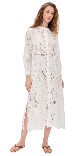 Natalie Martin Collection Natalie Martin Collection MB Dress Athena Embroidery Salt