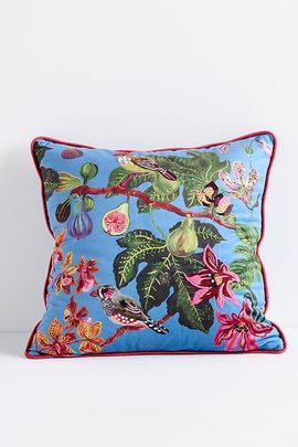 Nathalie Lete Embroidered Velvet Pillow