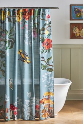 Nathalie Lete Marais Organic Cotton Shower Curtain