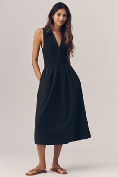 Nation Los Angeles Jessica V-Neck Midi Dress