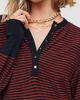 Nation Los Angeles Victoria 100% Cotton Henley Top - 2