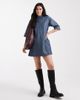 Native Youth Native Youth denim striped collared dress in blue - 1
