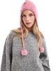 Native Youth Native Youth knitted bonnet hat in pink heather - 4