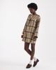 Native Youth Native Youth long sleeve dress in yellow plaid-Black - 2