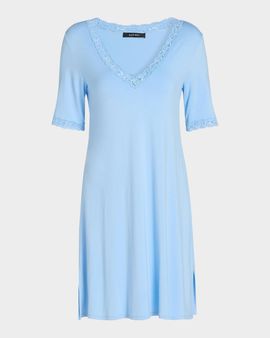 Natori Feathers Essentials Lace-Trim Jersey Sleepshirt