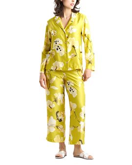 Natori Natori Aurelia Printed Charmeuse Notch Pajama Set
