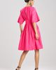 Natori Natori Cotton Silk Slub Pleated Dress w/ Embroidery - 2