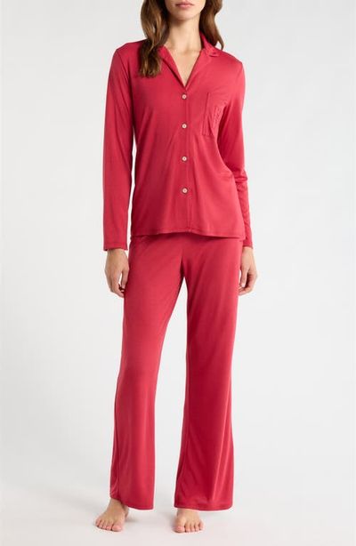 Natori Natori Embroidered Jersey Pajamas