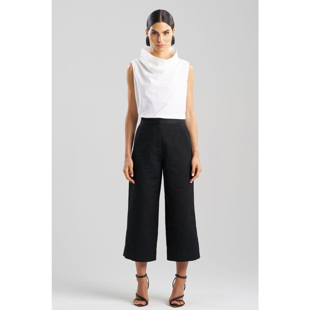 Natori Natori Geo Texture Jacquard Wide Leg Crop Pant