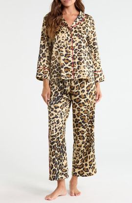 Natori Natori Jaguar Printed Stretch Satin Pajamas